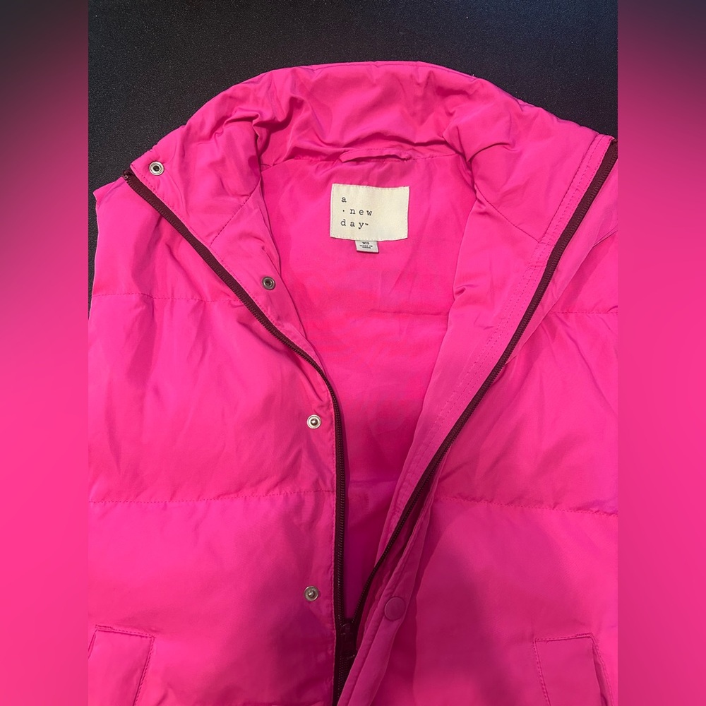 a new day Fuchsia Puffer Vest